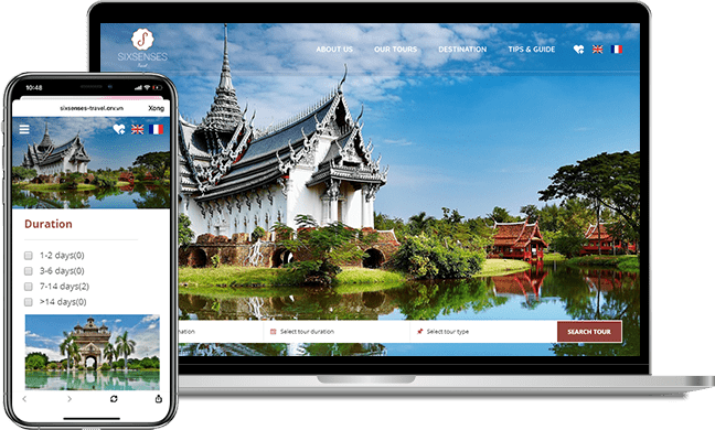 full tính năng trong website du lịch do Creative Vietnam thiết kế